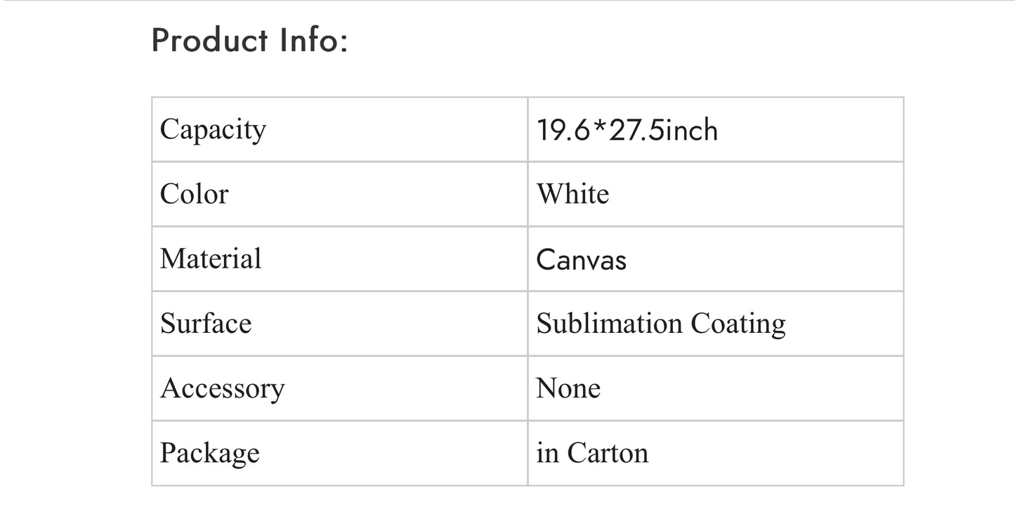 Blank Sublimation Santa Sacks