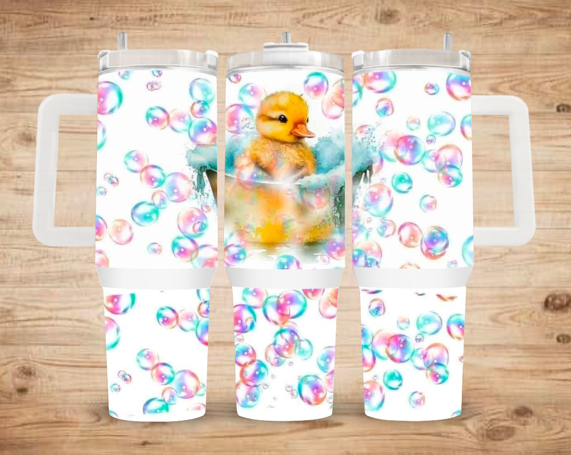 Duck and bubbles