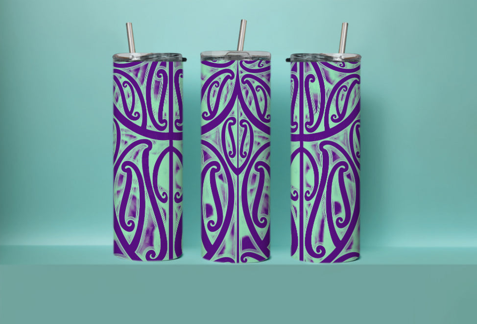 kowhaiwhai patterns purple mint