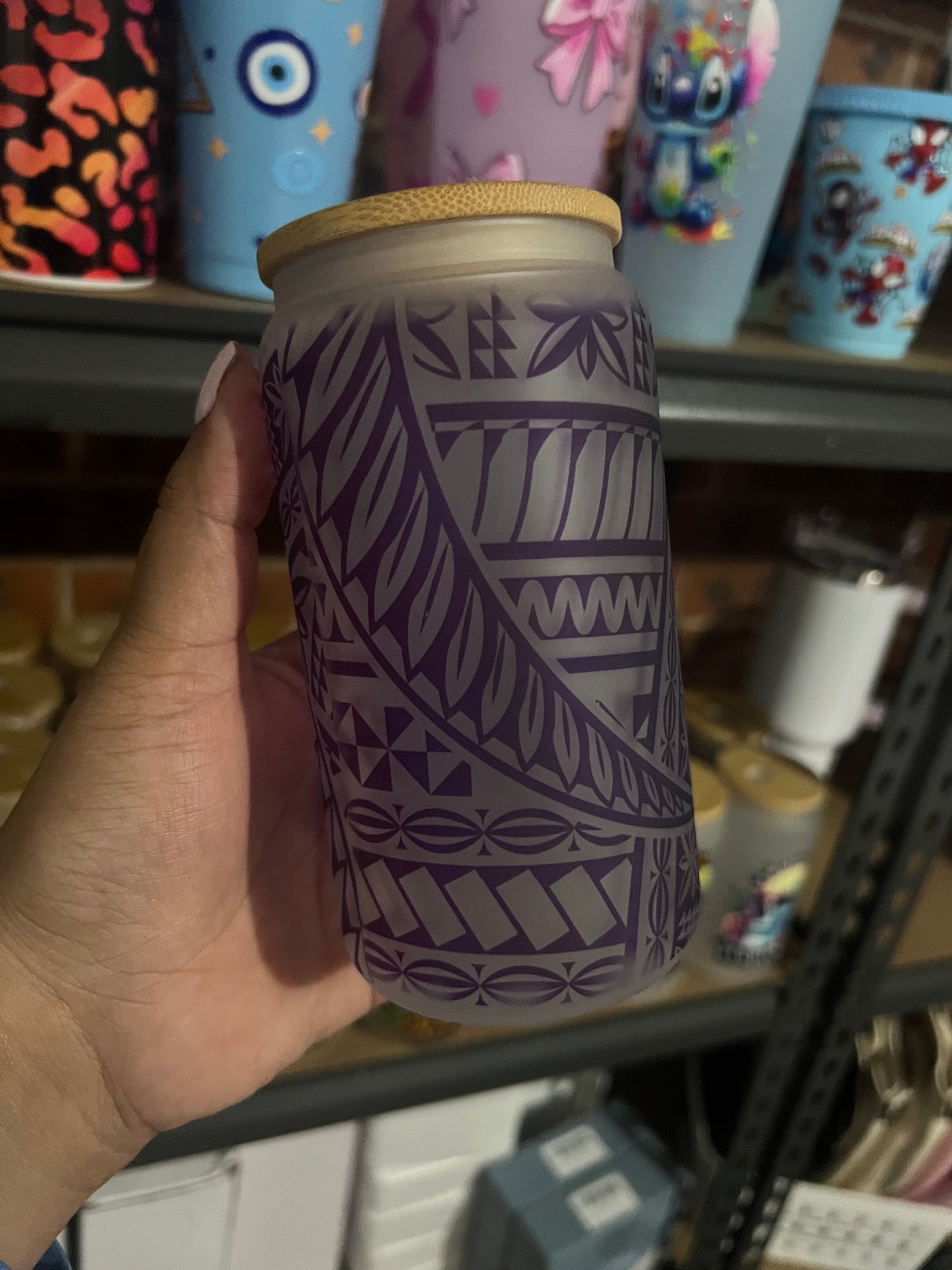 16oz Frosted hibiscus