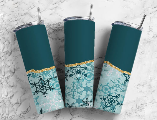 matte green snowflakes