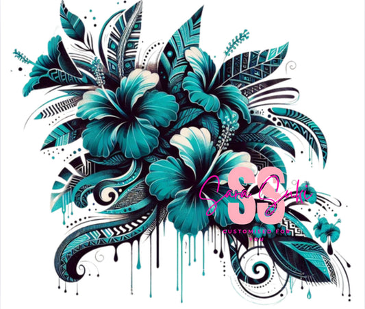 Teal Hibiscus