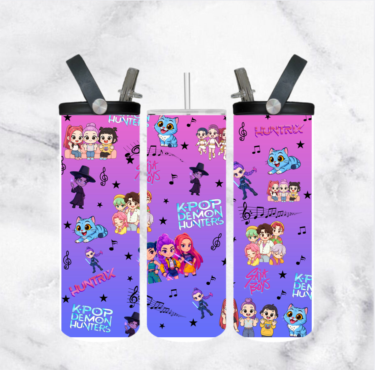 Demon hunters k-pop purple ombré