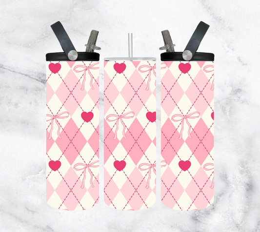 Diamond hearts and bows