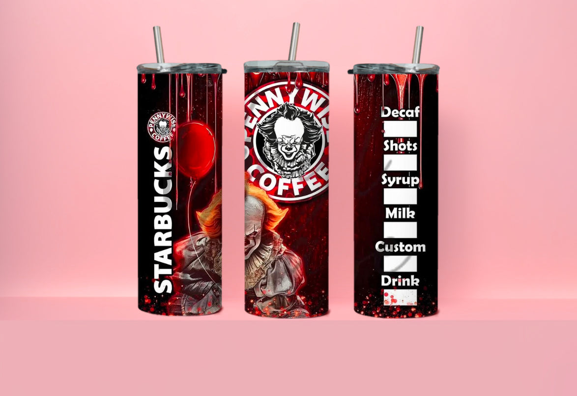 Pennywise IT horror starbucks