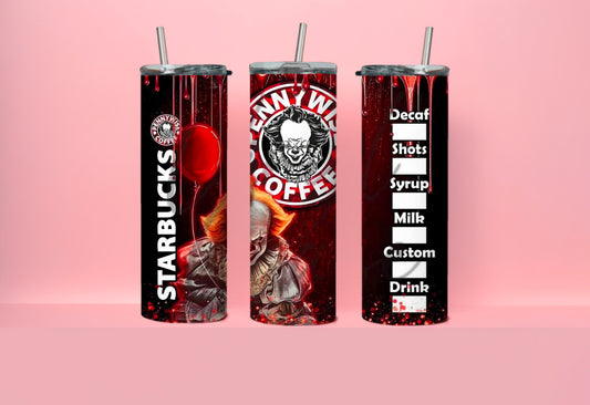 Pennywise IT horror starbucks