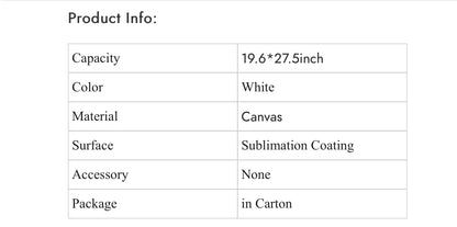 Blank Sublimation Santa Sacks