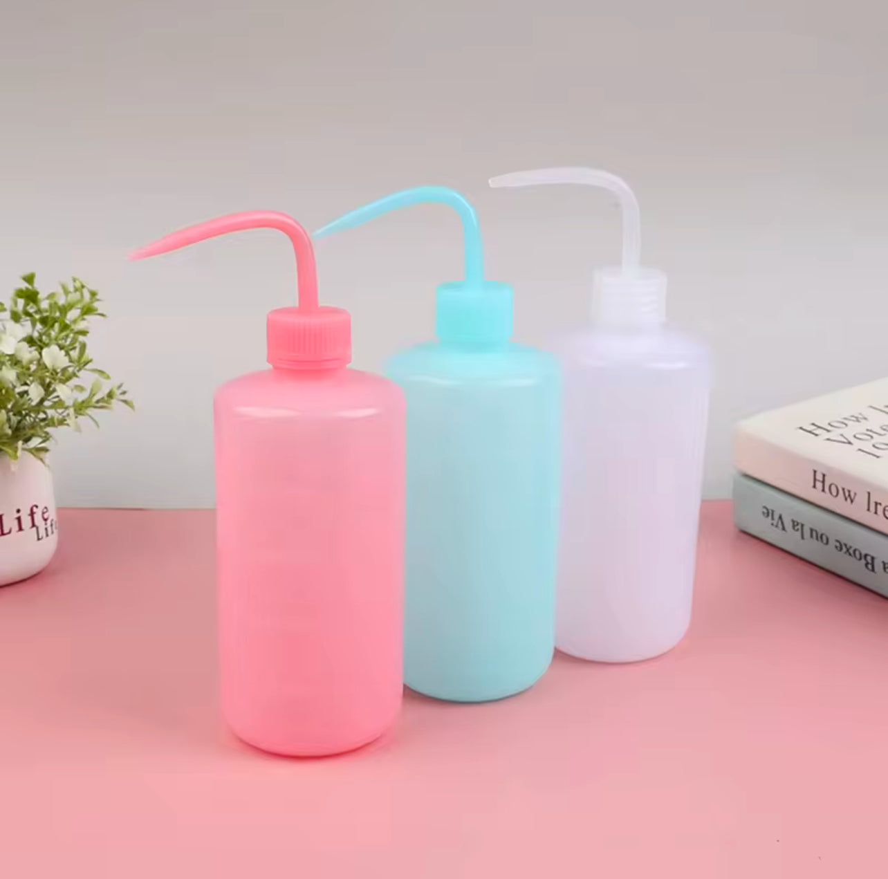 Snowglobe solution bottles