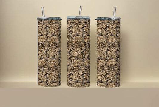 Polynesian floral brown