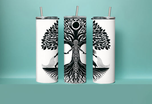 Maori Legend Tumbler - Whakapapa Tree of Life Design