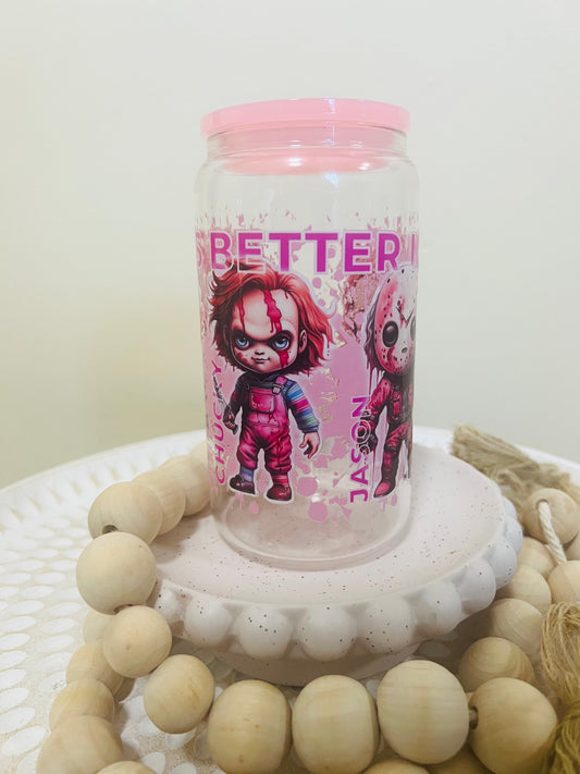 16oz Baby Pink horror