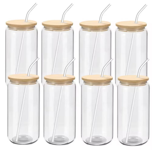 20oz Sublimation Clear glass tumblers