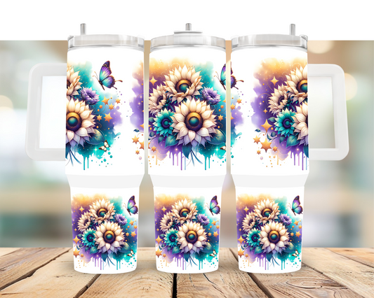 Yellow Turquoise Flowers