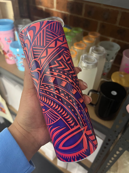 Pink Orange Island Print