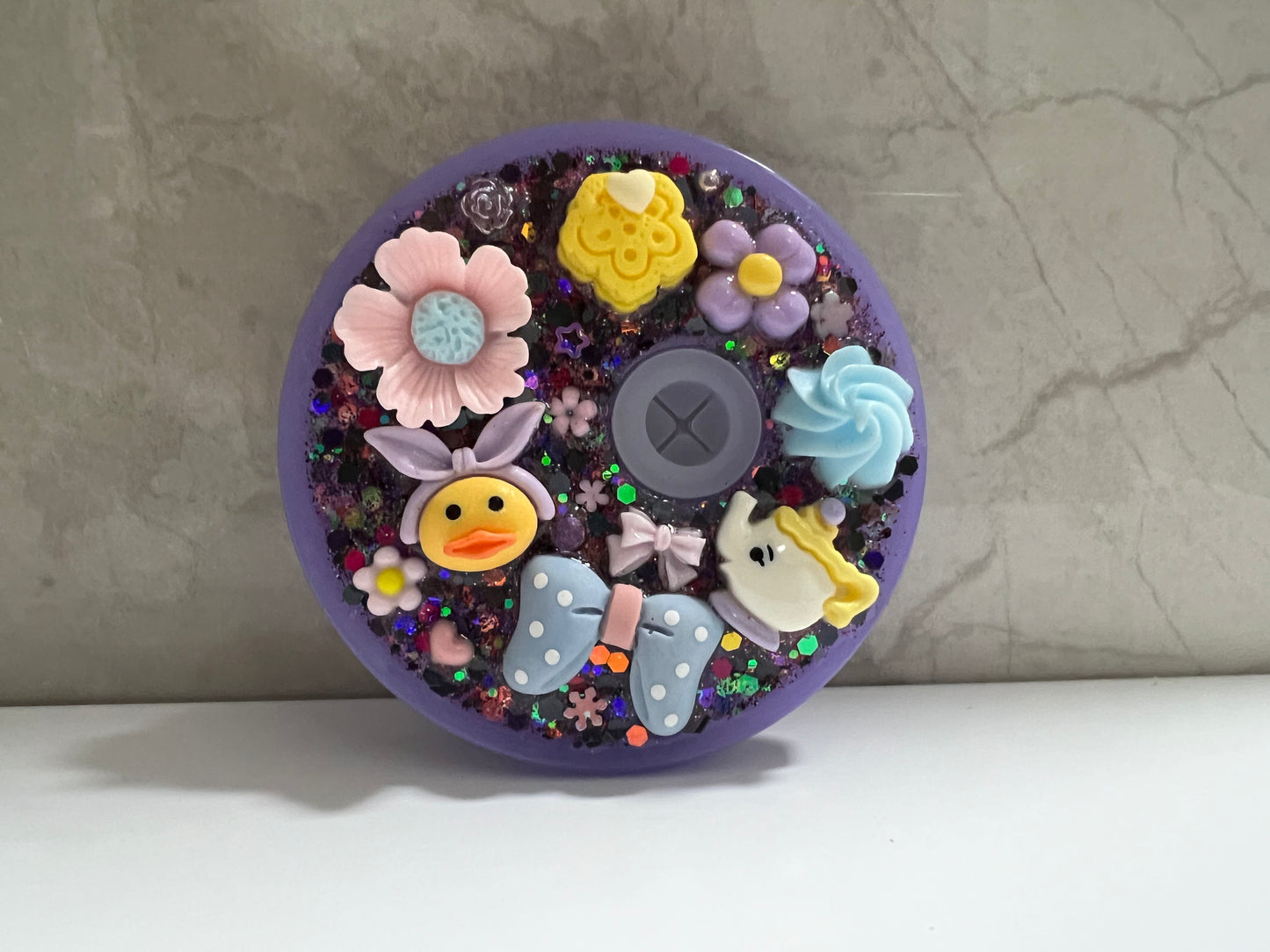 Purple jelly lid with Mrs Teapots
