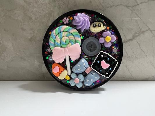 Black jelly lid with Lollipop