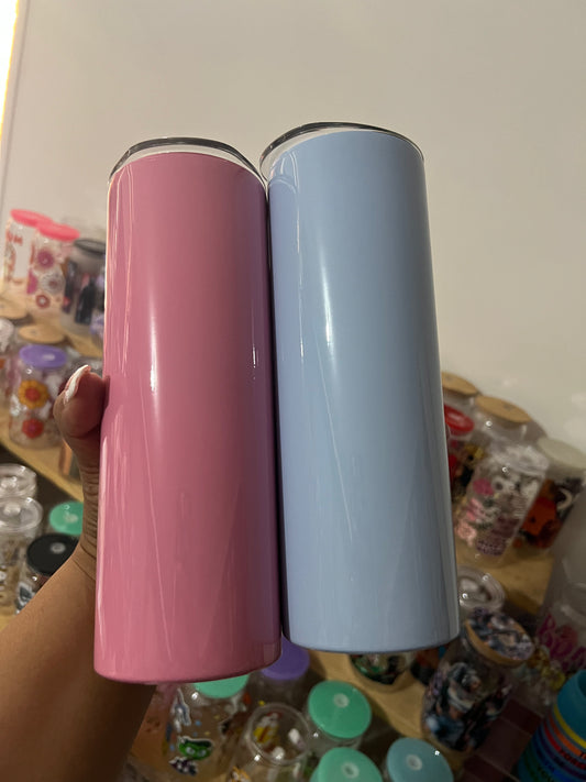 Gloss Pink and Blue sublimation 20oz tumblers