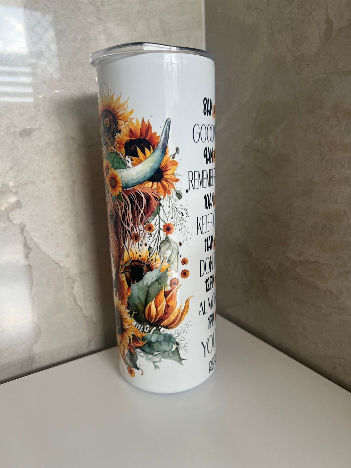 Hyland cow sunflowers
